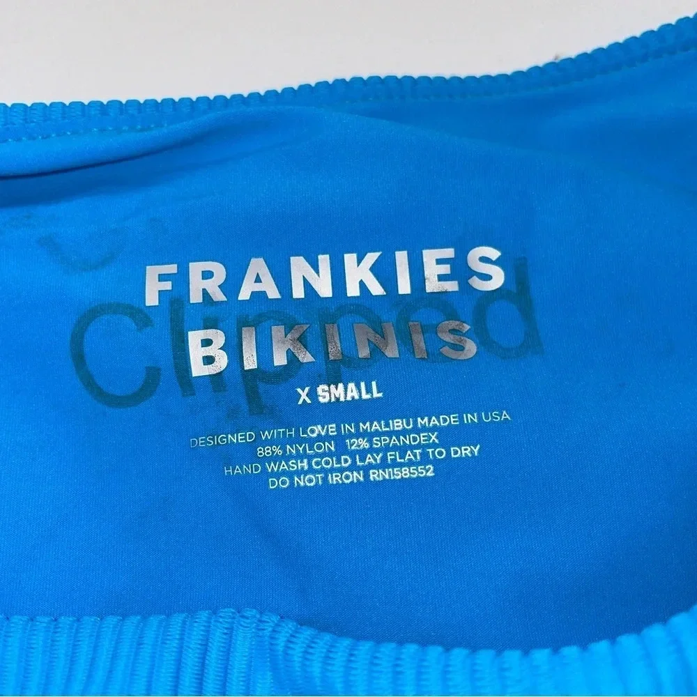 NWOT Frankie’s Bikinis high waisted high leg cut ribbed bottoms 12536